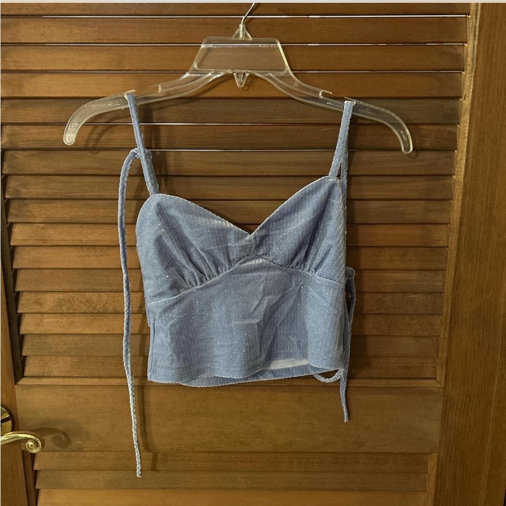 Forever 21 Light Purple Textured Crop Top